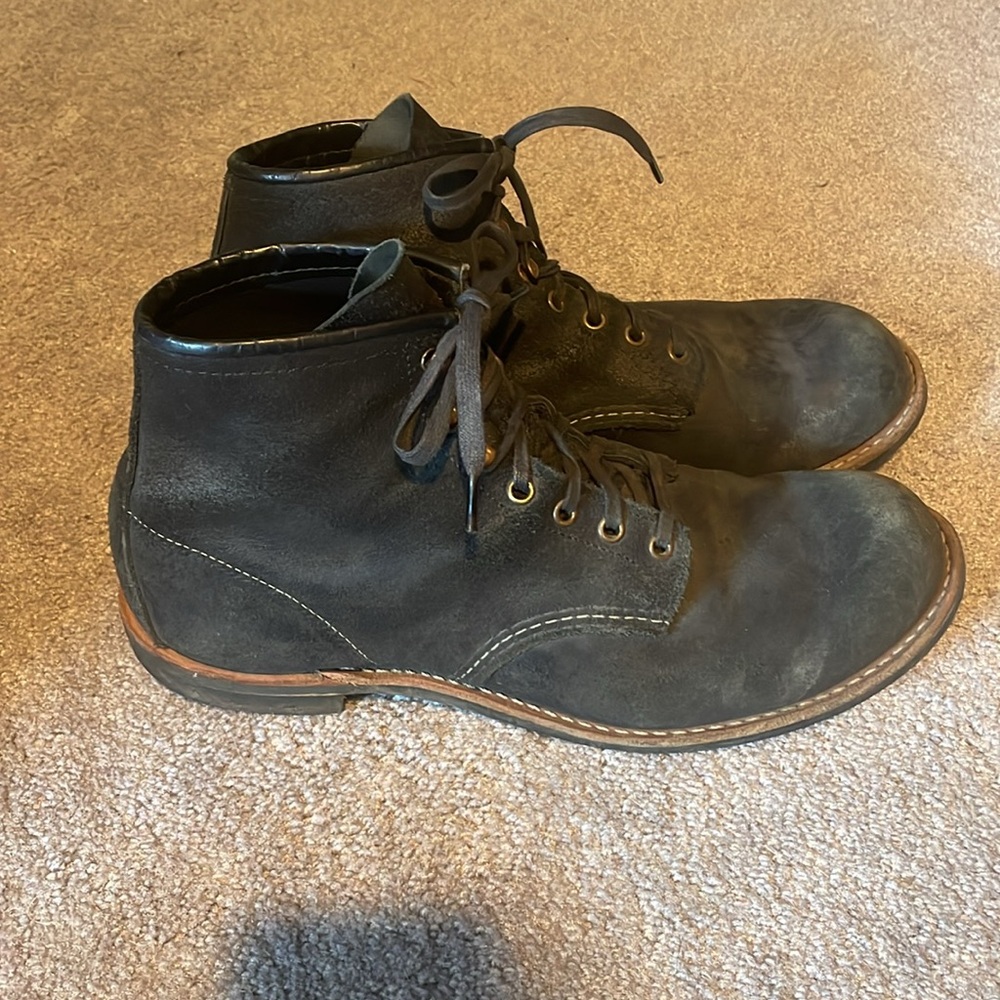 Red Wing shoes black suede 6inch boot